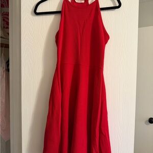 Olivia Rae Vibrant Red Midi Dress